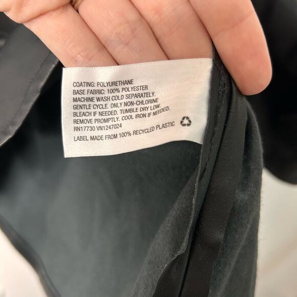 Nili Lotan x Target Avant Garde Faux Leather Button-Down Shirt Jacket Women’s 4X - Picture 8 of 10